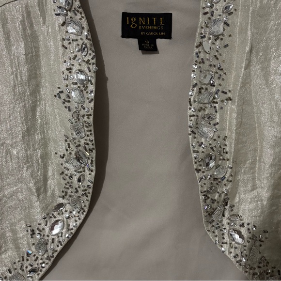 Ignite Evenings Silver Embellished Jacket - Picture 3 of 7